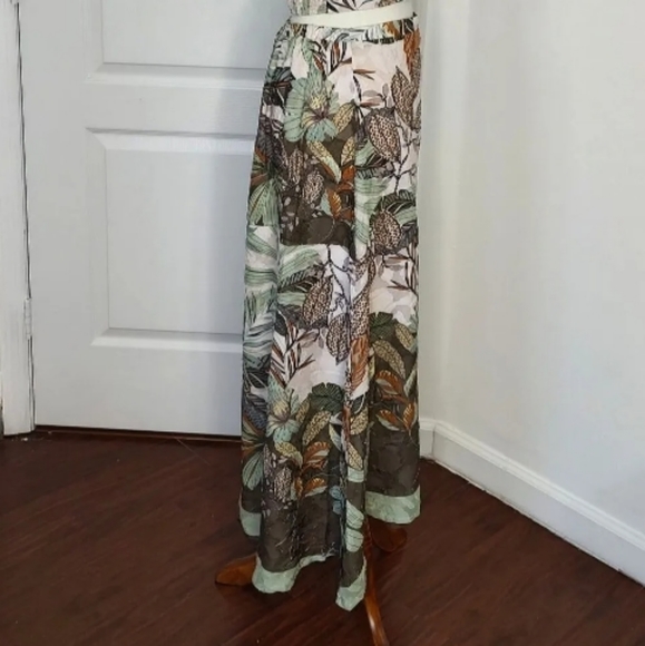 NWT Supernatural by SECRET MISSION Tropical Jungle Sandra Georgette maxi skirt - Picture 4 of 16